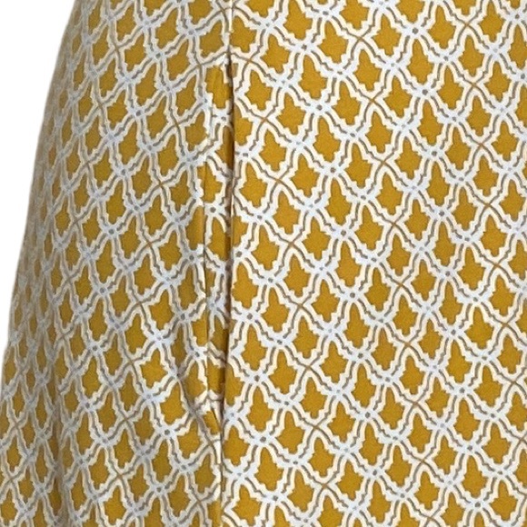 🌷New York & Company Yellow Pattern Sleeveless Fit & Flare Dress M - Picture 6 of 10